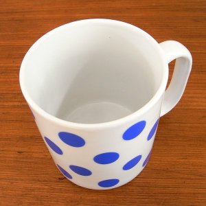 画像3: チェコ　青い水玉のマグカップ（大きめサイズ）