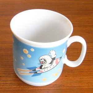 画像1: もぐらのクルテクのマグカップ（宇宙飛行士）