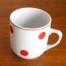 画像1: チェコ　赤い水玉のマグカップ (1)