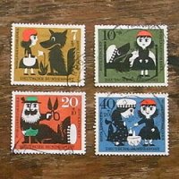 使用済切手　ドイツ　あかずきんちゃん（1960年）