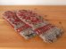 画像1: ラトビア　赤とグレーの模様編みミトン (1)