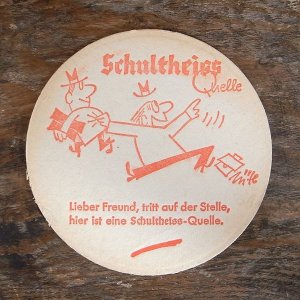 画像1: ドイツの古いビアコースター（Schultheiss　Bier）