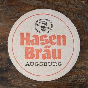 画像1: ドイツの古いビアコースター（Hasen Brau）