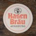 画像1: ドイツの古いビアコースター（Hasen Brau） (1)
