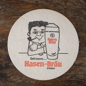 画像2: ドイツの古いビアコースター（Hasen Brau）