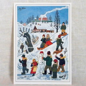 画像1: ヨゼフ・ラダ　ポストカード　雪遊び1
