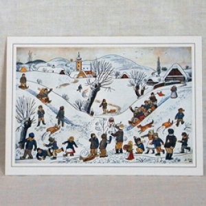 画像1: ヨゼフ・ラダ　ポストカード　雪遊び3